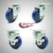 Service Caster 3.5 Inch SS Blue Polyurethane Swivel Top Plate Caster Set with 2 Brakes SCC SCC-SS20S3514-PPUB-BLUE-2-TLB-2 - alternate 1